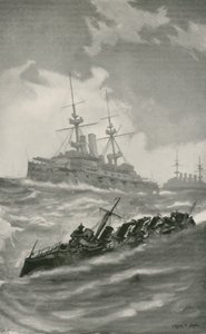 HMS Mars，Terrible和Dragon Cruising in English Channel 作者 英语学校