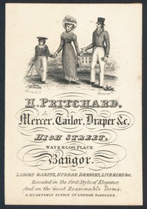 H Pritchard，mercer，裁缝和布料，交易卡 作者 英语学校