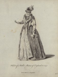 1577 年英国贵族女主人的习惯（雕刻） 作者 英语学校