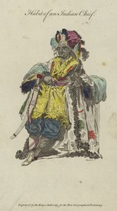 印第安酋长的习惯（彩色雕刻） 作者 英语学校