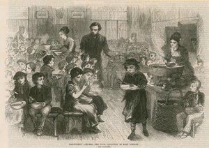 为东伦敦的贫困儿童提供半便士晚餐 作者 英语学校