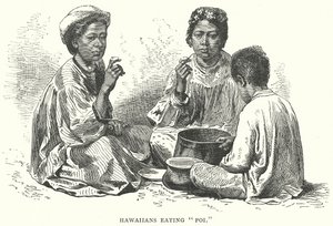 夏威夷人吃 "Poi"（雕刻） 作者 英语学校
