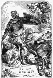 亨利四世（Henry IV）--《威廉-莎士比亚作品全集》中的插图，1866年--该版本的插图和一般形式借鉴了伦敦出版的卡塞尔的《莎士比亚插图》。 作者 英语学校