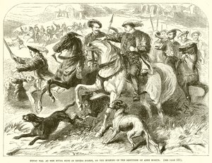 亨利七世。在执行Anne Boleyn的早晨，在Epping Forest的Royal Hunt
