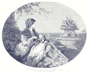 女王陛下和亚瑟王子，1850年 作者 英语学校