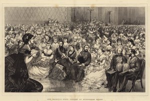 女王陛下在白金汉宫举行的国家音乐会（版画） 作者 英语学校