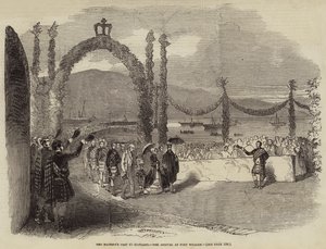 女王陛下访问苏格兰，抵达威廉堡（版画） 作者 英语学校