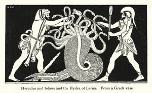 Hercules and Iolaus and the Hydra of Lerna (litho) 作者 英语学校