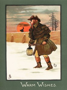 雪的，圣诞卡Highwayman 作者 英语学校