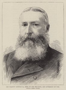 比利时国王、刚果自由邦君主利奥波德二世陛下（版画） 作者 英语学校