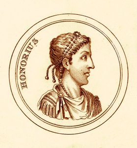 Honorius，1825年出版的George Crabb的“世界历史辞典”插图（数字增强图像） 作者 英语学校
