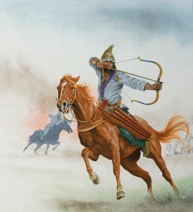 来自草原的骑士（水粉画，纸本） 作者 英语学校