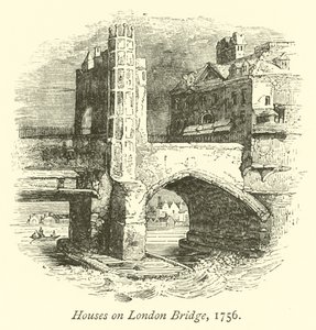 伦敦桥上的房子，1756年 作者 英语学校