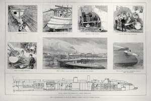 Yarrow and Co.的作品，Poplar，如何在1886年3月27日的“插图伦敦新闻”中建造鱼雷船 作者 英语学校