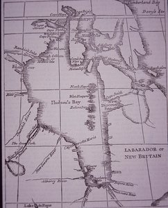 哈德逊湾公司，1744 年出版的哈德逊湾地图 作者 英语学校