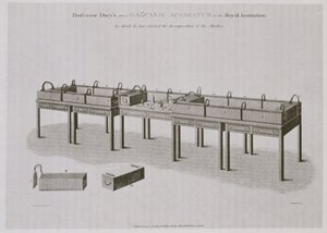 汉弗莱戴维斯（1778-1829）皇家学会的电流设备，1808年出版 作者 英语学校