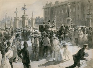 爱德华七世的病，医生离开宫殿，1902年6月（wc在纸上） 作者 英语学校