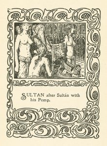 Omar Khayyam 的 Rubaiyat 插图（石版画） 作者 英语学校