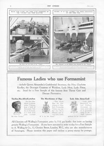 1912年5月4日，来自球体的泰坦尼克号和奥林匹克的插图 作者 英语学校