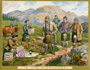 在Highlands，一张1890年的Huntley＆Palmers饼干促销卡 作者 英语学校