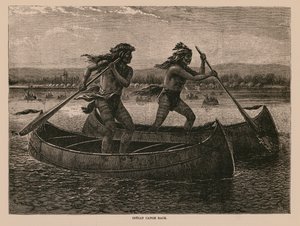 印第安人独木舟比赛（雕刻） 作者 英语学校