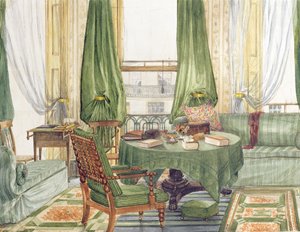 布莱顿，1845年的绘图室的内部视图（在纸上的wc） 作者 英语学校