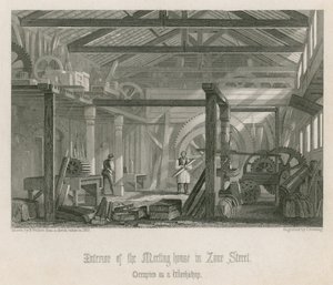 约翰Bunyans会议房子内部在Zoar街，Gravel车道，Southwark 作者 英语学校