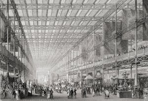 1851年在海德公园的实用艺术与制造的Cyclopaedia的伟大工业展览的内部，由Charles Tomlinson编辑，1880年代 作者 英语学校