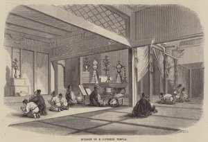 日本寺庙内部（雕刻） 作者 英语学校