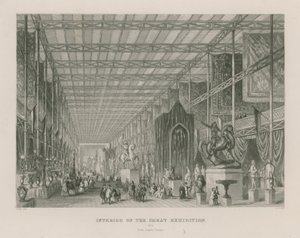 1851年的伟大展览的内部，从唐太斯神庙 作者 英语学校