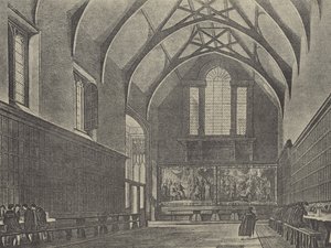 大厅内部，1816年（凹版） 作者 英语学校