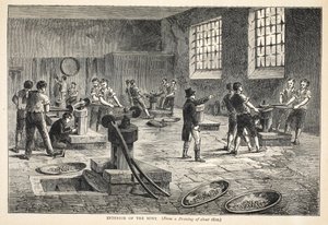 薄荷的内部，从大约1820年的图画 作者 英语学校