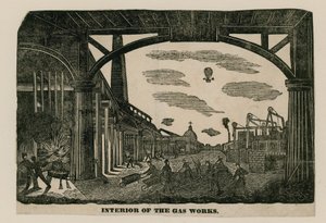 天然气工程的内部，砖巷，Spitalfields，伦敦，大约1820年 作者 英语学校