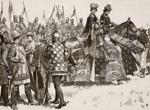 贝克特与亨利国王的访谈，卡塞尔斯画报英国历史（插图） 作者 英语学校