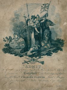 1808年11月9日在伦敦市政厅举行的宴会邀请函 作者 英语学校