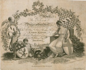 1820年11月9日在伦敦市政厅举行的宴会邀请函 作者 英语学校