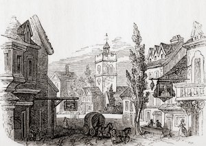 1760 年，英国大伦敦伊斯灵顿，来自旧英格兰：图画博物馆，酒吧。 1847年 作者 英语学校