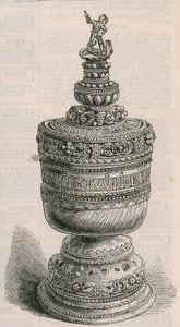 托马斯aBecket的Ivory Grace Cup，镶嵌金色 作者 英语学校