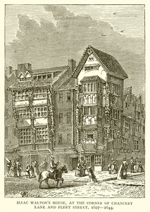Izaac Waltons House，位于Chancery Lane和Fleet Street的拐角处，1627-1644 作者 英语学校