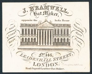 J Bramwell，帽子制造商，贸易卡 作者 英语学校