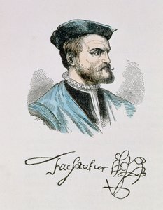 雅克·卡蒂埃（1491-1557）插图来自“美国叙事与批评史”第四卷，1886年（后期着作） 作者 英语学校