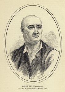 詹姆斯无花果，冠军，来自詹姆斯Thornhills爵士肖像，1732年 作者 英语学校