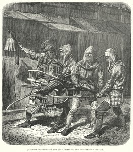 十三世纪内战中的日本武士（雕刻） 作者 英语学校