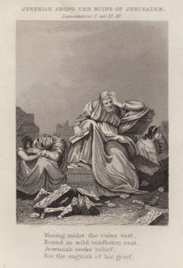 Jeremiah among the ruins of Jerusalem, Lamentations I, ver 12 作者 英语学校