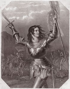 圣女贞德（亨利六世的五幕悲剧）--在--"莎士比亚的女性画廊，收集了伦敦第一批艺术家的45幅严肃的肖像画，并附有批评和文学评论 "1838年左右--来自 "莎士比亚的女性画廊"。 作者 英语学校