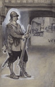 约翰·班扬作为一名士兵（纸上水粉） 作者 英语学校