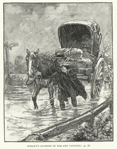 约翰-韦斯利在芬芳国度的旅行（雕版画）。 作者 英语学校