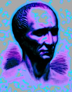 朱利叶斯·凯撒，爱德华·奥利尔的卡塞尔斯插图通用历史插图，1890年出版（数字增强图像） 作者 英语学校
