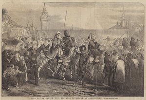 Kara Fatima Hanoun 和她的库尔德骑兵在君士坦丁堡（版画） 作者 英语学校
