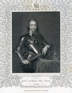 查尔斯一世国王，由H. Robinson在19世纪的Van Dyck之后刻 作者 英语学校
